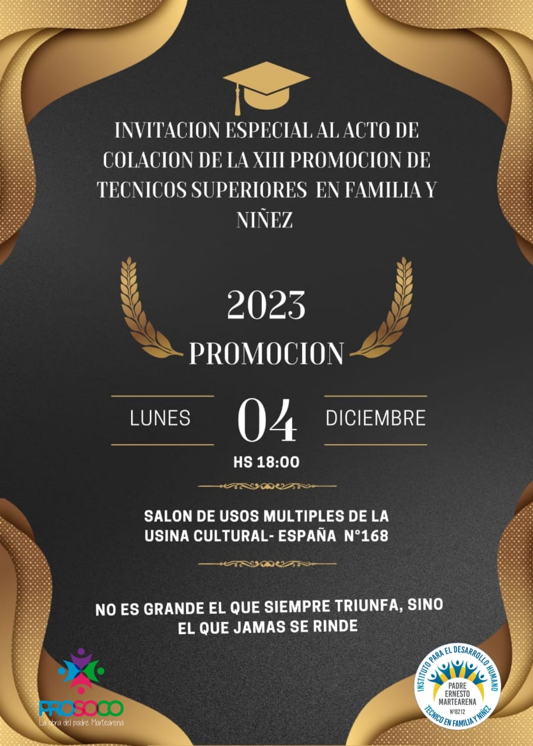 Invitación: Acto de Colación